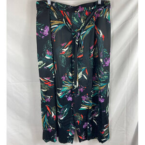 Catherine Malandrino pattern tie waist pant L